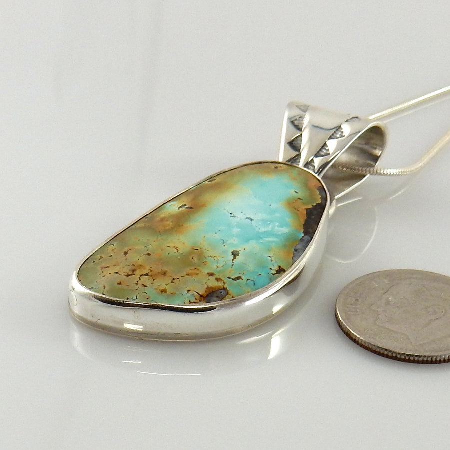 Sterling Silver Carico Lake Turquoise Pendant