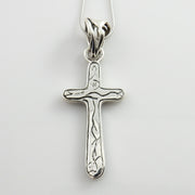 One of Kind Sterling Silver Mosaic Turquoise Inlay Cross Pendant