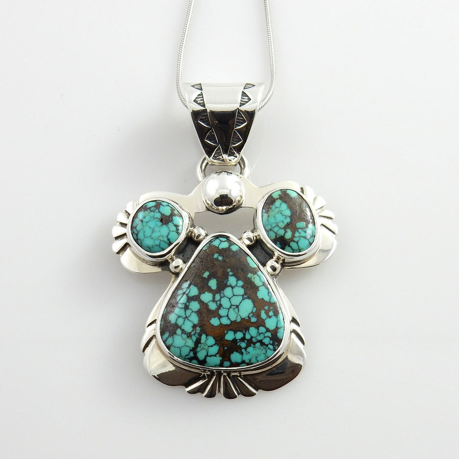 Sterling Silver Tibetan Turquoise Pendant