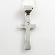 One of a Kind Sterling Silver Turquoise Onyx Inlay Cross Pendant