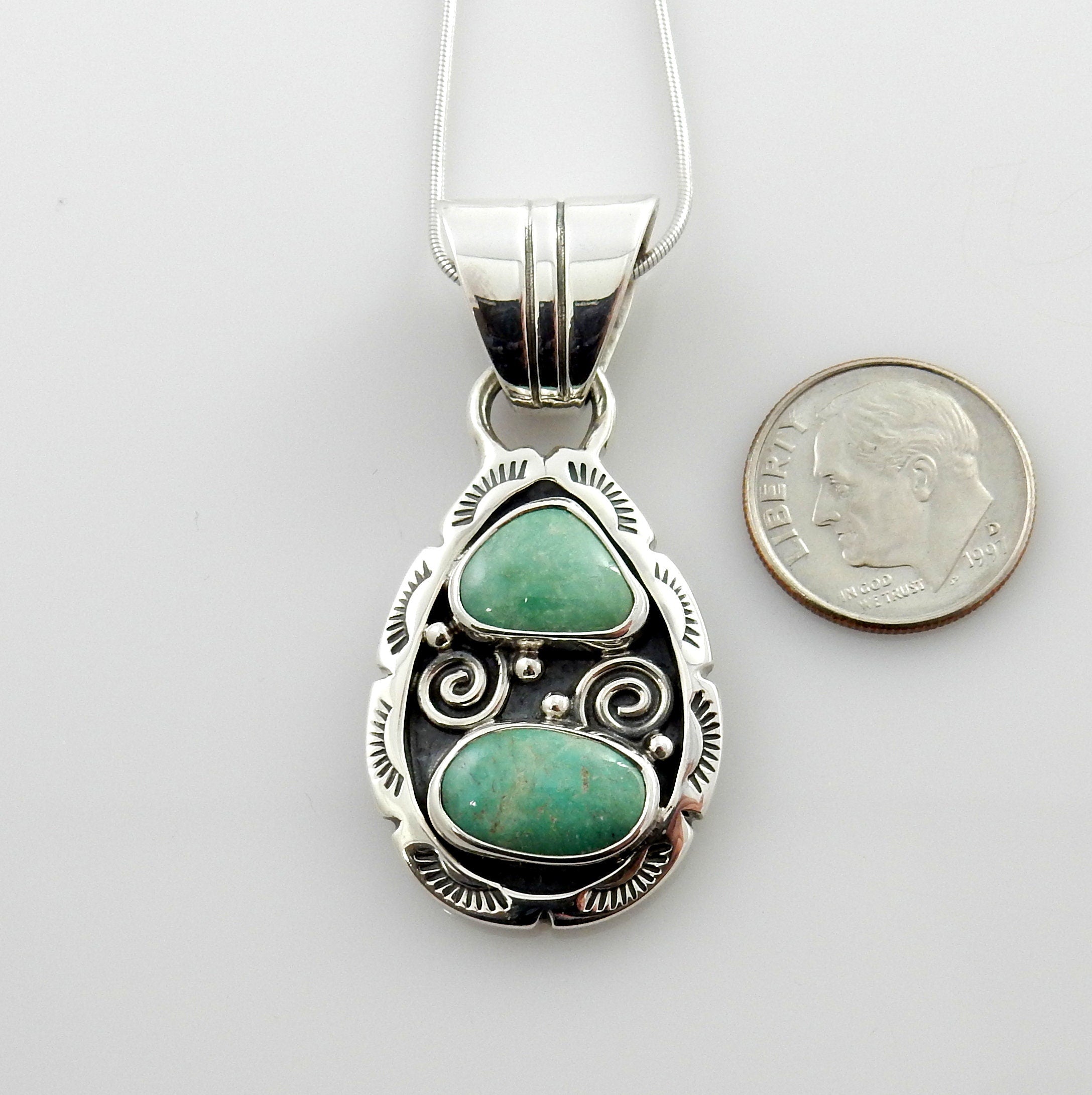 Sterling Silver Royston Turquoise Pendant