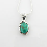 Unique Sterling Silver Royston Turquoise Pendant