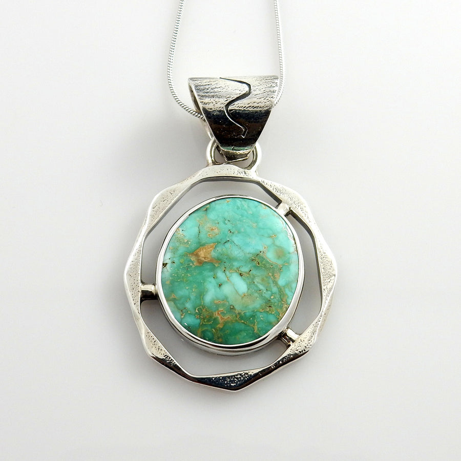 One of a kind designer handmade turquoise drop Pendant