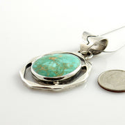 One of a kind designer handmade turquoise drop Pendant