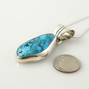 Sterling Silver Morenci Turquoise Pendant