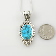 Sterling Silver Blue Darling Darlene Turquoise Pendant