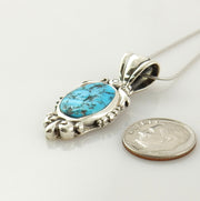 Sterling Silver Blue Darling Darlene Turquoise Pendant