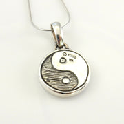 Sterling SIlver Turquoise Howlite Inlay Yin Yang Pendant