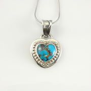 Sterling Silver Turquoise Heart Pendant