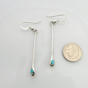 Sterling Silver Blue Turquoise Dangle Earrings