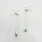 Sterling Silver Blue Turquoise Dangle Earrings