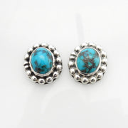 Sterling Silver Persian Turquoise Post Earrings