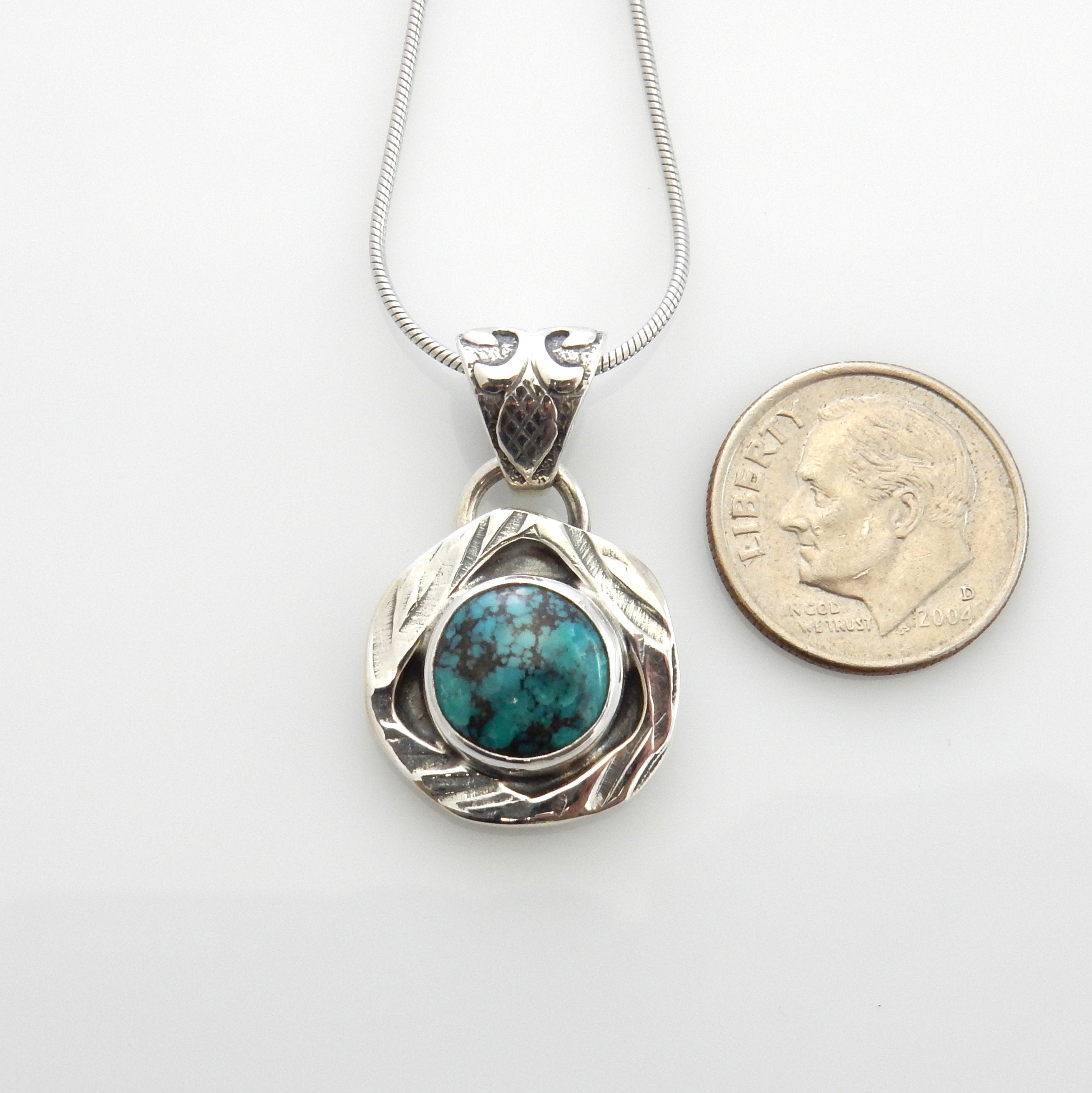 Unique Sterling Silver Spiderweb Turquoise Pendant, Handmade Silver Turquoise Drop Pendant, Spiderweb Turquoise Sterling Unique Pendant