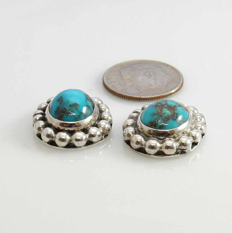 Sterling Silver Persian Turquoise Post Earrings