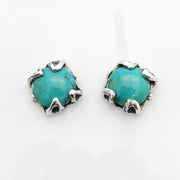 Sterling Silver Handmade Turquoise Post Earrings