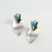 Sterling Silver Turquoise Southwestern Post Earrings