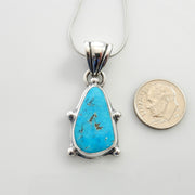 Sterling Silver Morenci Turquoise Pendant