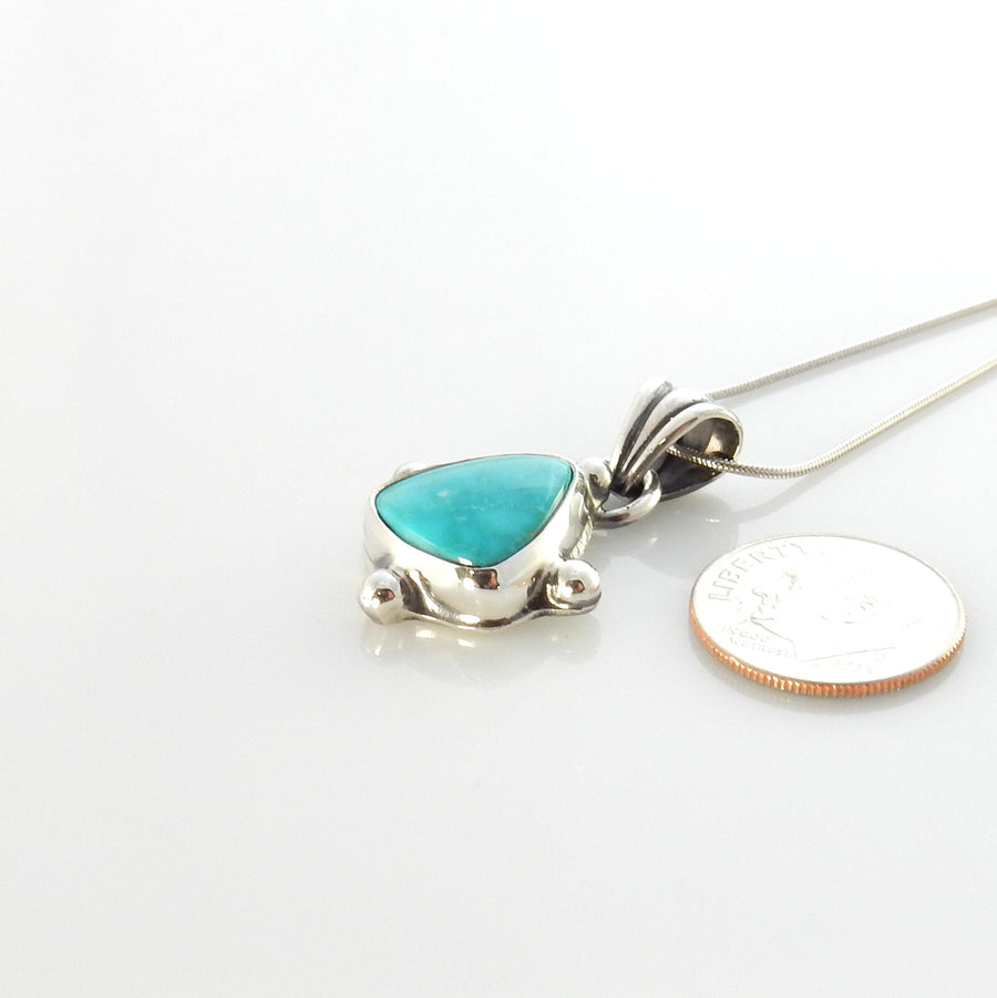 Sterling silver turquoise handmade pendant, royston turquoise pendant, natural royston turquoise handmade drop pendant with chain