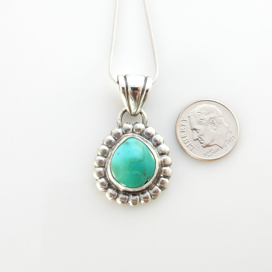 Sterling Silver Handmade Royston Turquoise Pendant