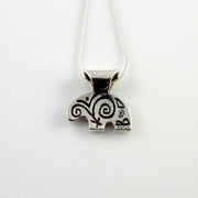 Sterling Silver White Opal Inlay Bear Pendant