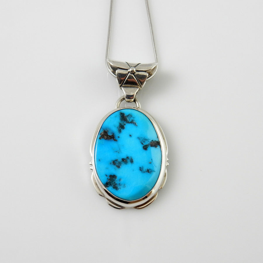 Sterling Silver Kingman Turquoise Pendant