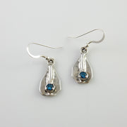 Sterling Silver Topaz Teardrop Earrings