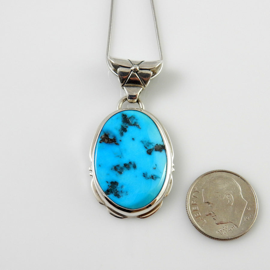 Sterling Silver Kingman Turquoise Pendant