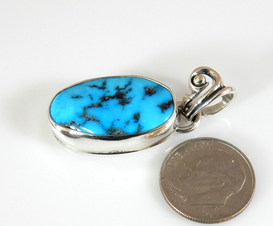 Sterling Silver Kingman Turquoise Pendant