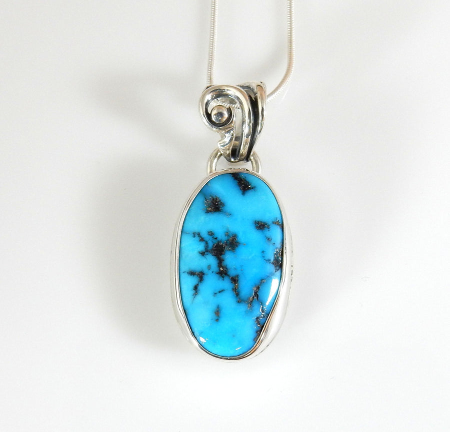 Sterling Silver Kingman Turquoise Pendant