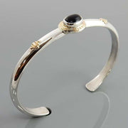 Mens Black Onyx Two Toned Cuff Bracelet - DeSantis