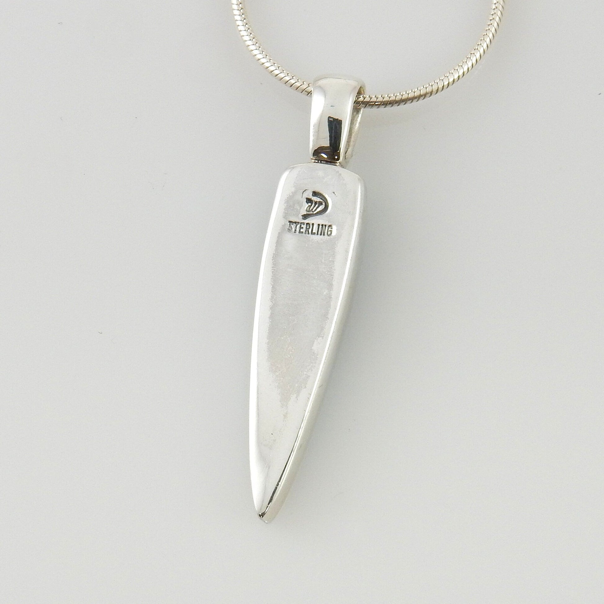 Multistone inlay pendant/silver inlay pendant/unique turquoise inlay pendant/unique silver inlay necklace/modern inlay pendant/inlay jewelry - DeSantis
