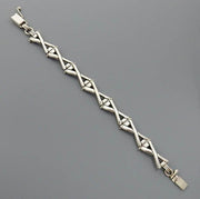 Nice Symmetric Sterling Silver Link Bracelet - DeSantis