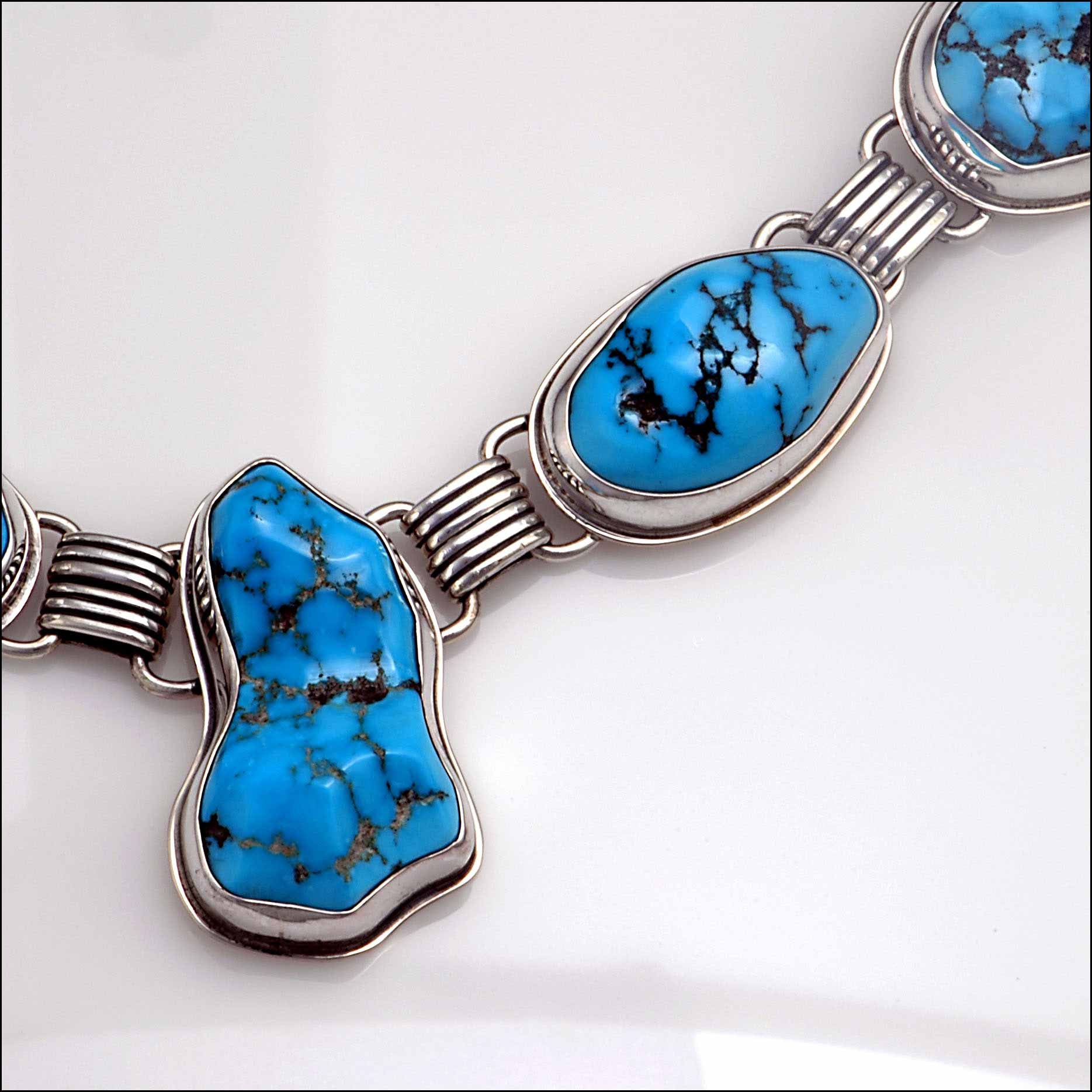 One of a Kind Natural Kingman Turquoise Handmade Necklace - DeSantis