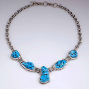 One of a Kind Natural Kingman Turquoise Handmade Necklace - DeSantis