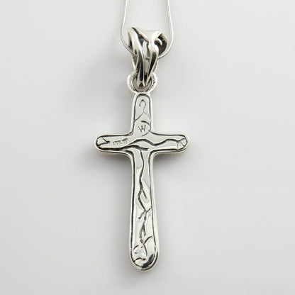 One of Kind Sterling Silver Mosaic Turquoise Inlay Cross Pendant - DeSantis