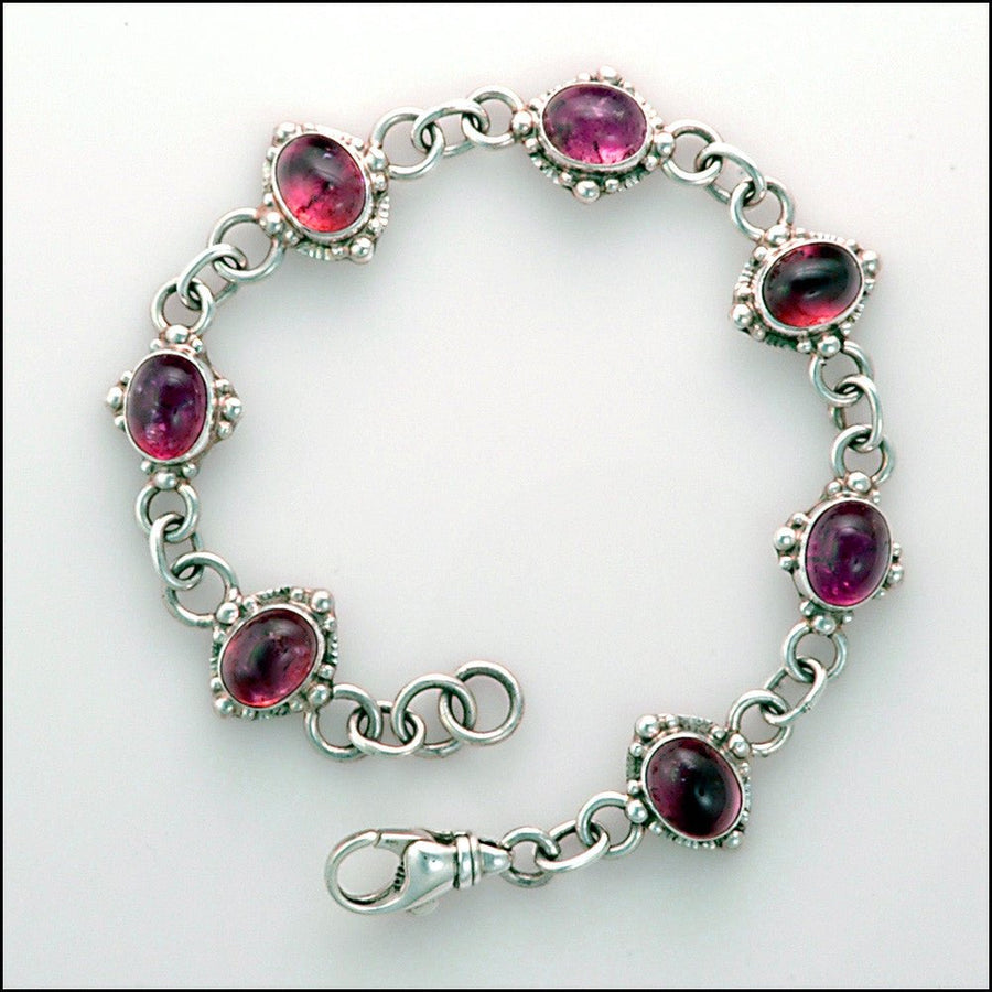 Pink Tourmaline Sterling Silver Adjustable Link Bracelet - DeSantis