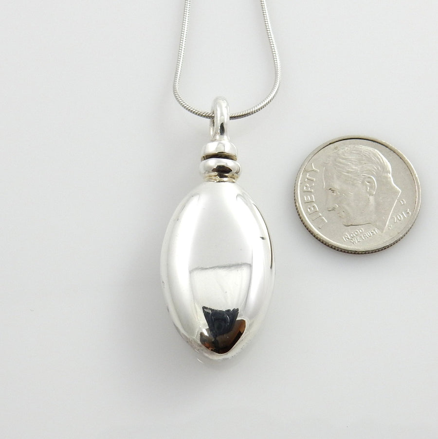 Simple Sterling Silver Handcrafted Urn Pendant - DeSantis