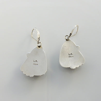 Southwestern Sterling Silver Denim Lapis Dangle Earrings - DeSantis