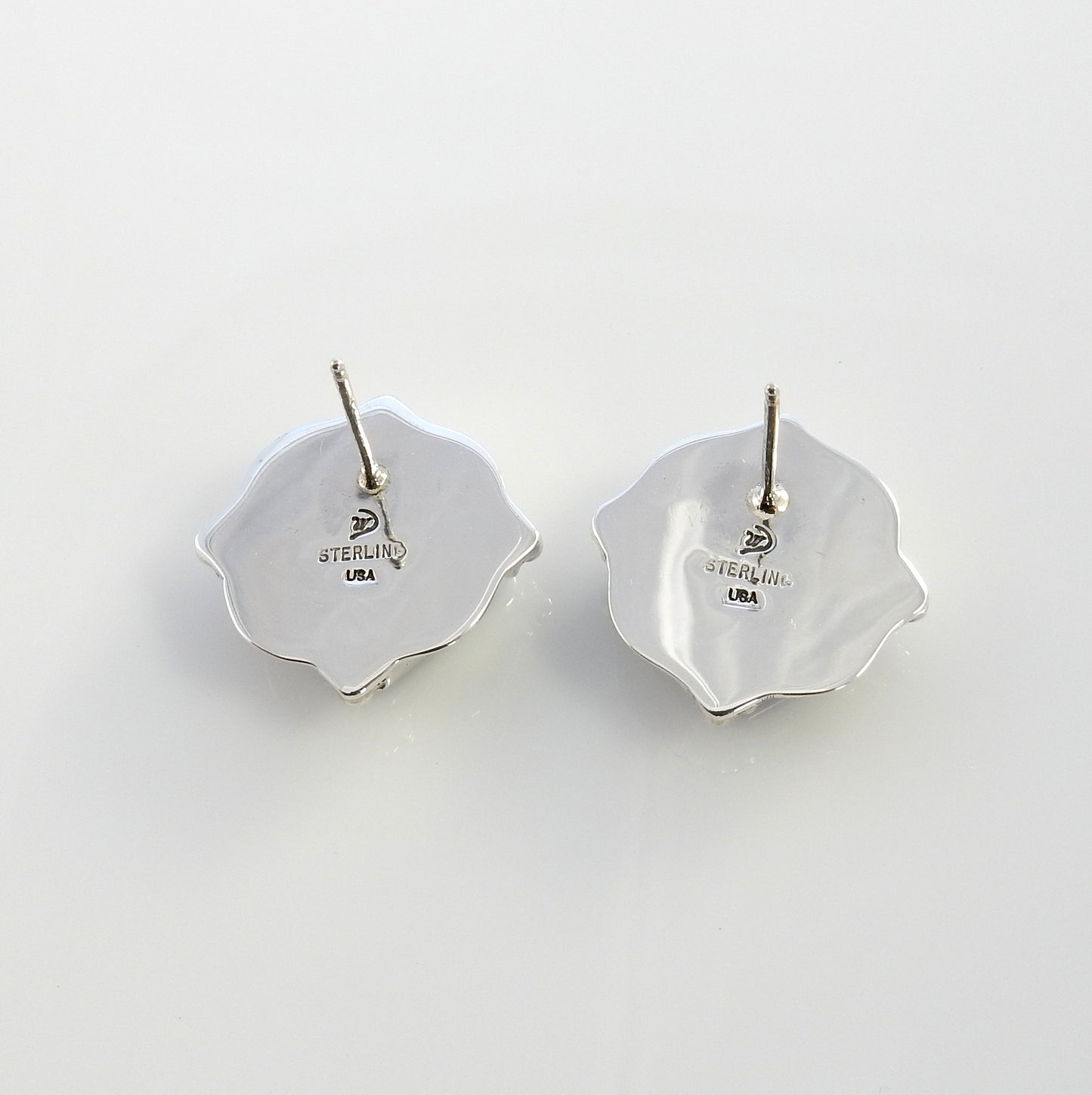 Southwestern Sterling Silver Denim Lapis Post Earrings - DeSantis