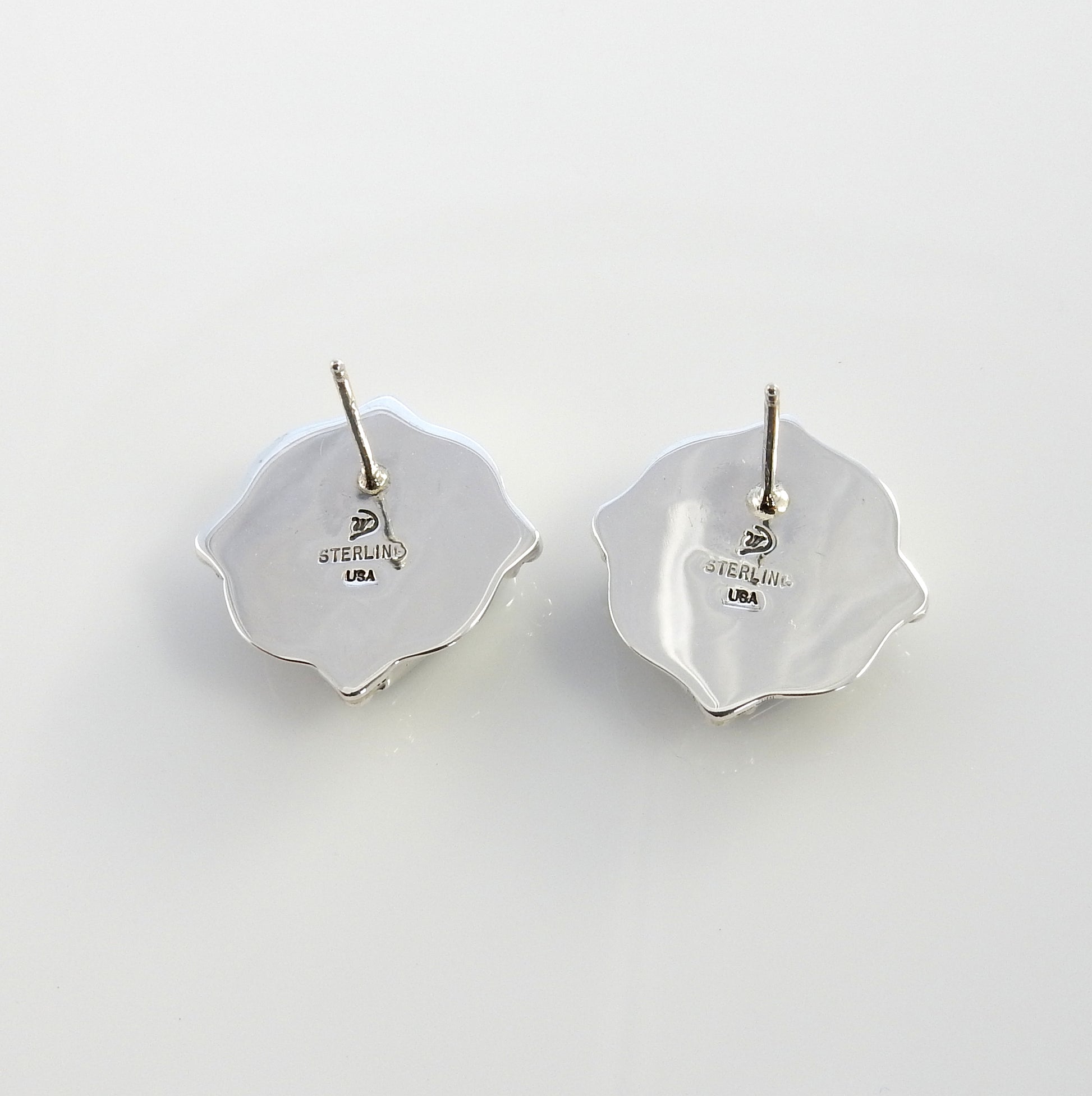 Southwestern Sterling Silver Denim Lapis Post Earrings - DeSantis