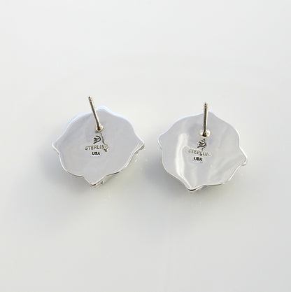 Southwestern Sterling Silver Denim Lapis Post Earrings - DeSantis