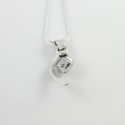 Sterling Blue Topaz Handmade Pendant, Beautiful silver topaz pendant, topaz designer .925 drop pendant with chain - DeSantis