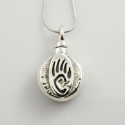 Sterling Silver Bear Paw Urn Pendant - DeSantis