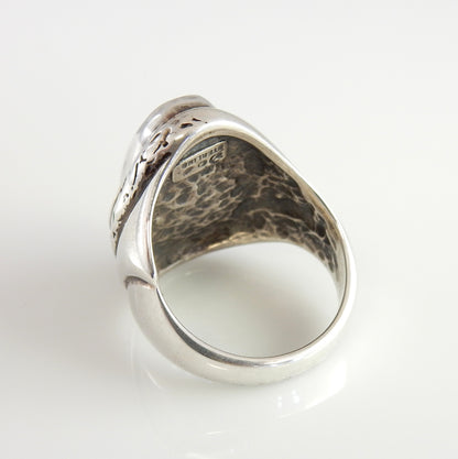 Sterling Silver Blue Kingman Turquoise Ring Size 11 - DeSantis