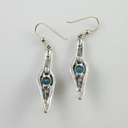 Sterling Silver Blue Topaz Dangle Earrings - DeSantis