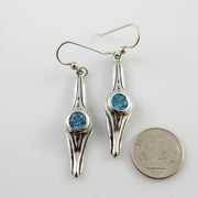 Sterling Silver Blue Topaz Dangle Earrings - DeSantis