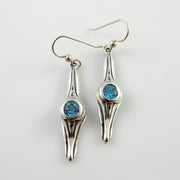 Sterling Silver Blue Topaz Dangle Earrings - DeSantis