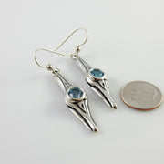 Sterling Silver Blue Topaz Dangle Earrings - DeSantis