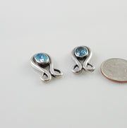 Sterling Silver Blue Topaz Earrings - DeSantis