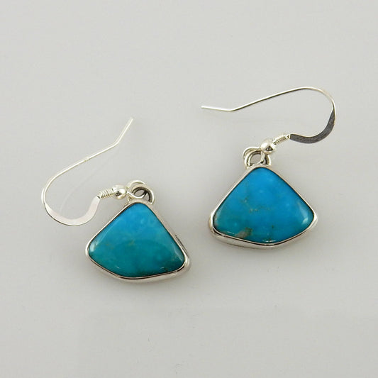 Sterling Silver Blue Turquoise Dangle Earrings - DeSantis